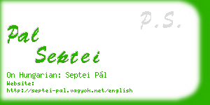 pal septei business card